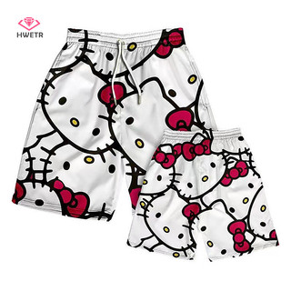 Hwetr Kawaii Hello Kitty Quần Short Đi Biển Quần Hoạt Hình Anime Mùa Hè In Hình Thoáng Khí Quần Dành Cho Nữ Thể Thao Thường Ngày Quý Quần Mới