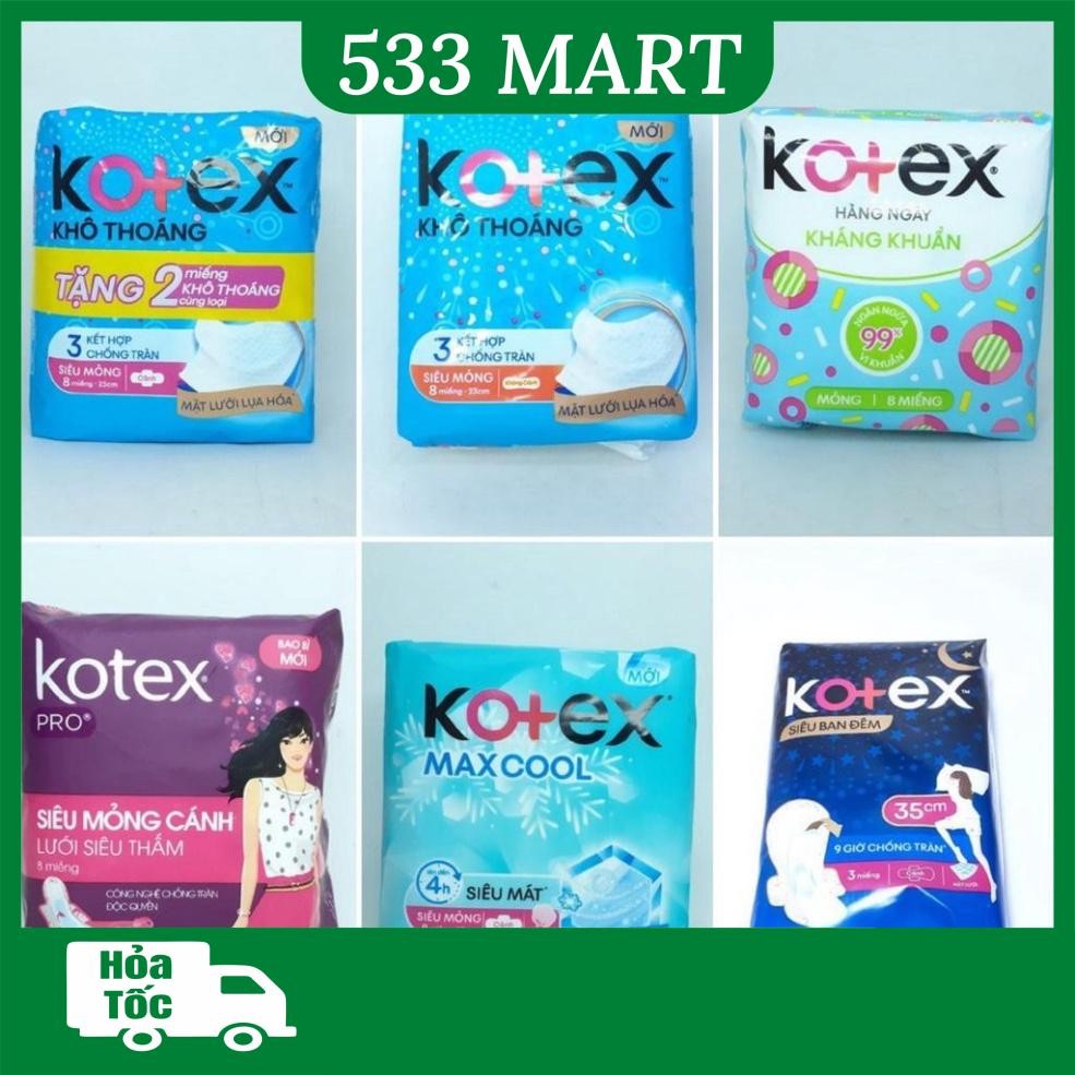 [LỐC 8 GÓI] BVS Kotex đủ loại