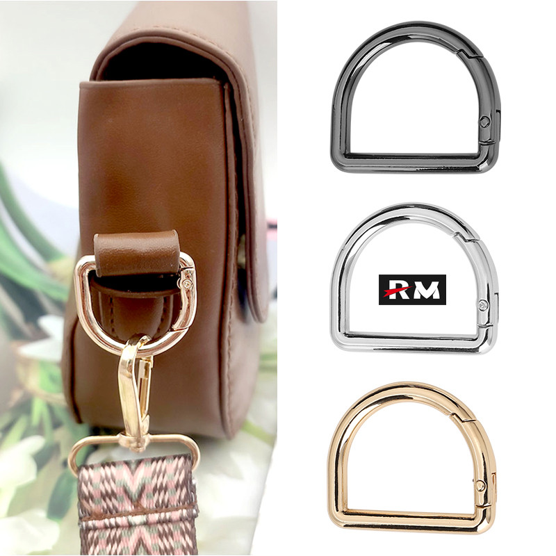 [Không cần khâu] Vòng lò xo hình chữ D cho túi Túi xách D-Buckle mở bên, Túi Messenger, Đầu nối dây đeo vai Khóa móng ngựa Quần áo Móc khóa mặt dây chuyền hành lý