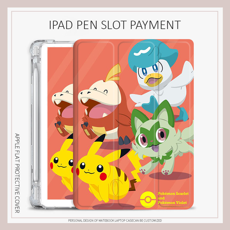 Ốp lưng Pokemon Pikachu iPad 10.2 gen7 / 8 / 9 ốp lưng ipad  air4 ốp lưng ipad gen 10 ốp ipad gen 11