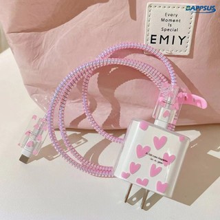 Pink Love 5 Chiếc Sạc Dữ Liệu Cáp Bảo Vệ Cho iPhone 18 / 20w Sạc Bảo Vệ Bao Winder Phụ Kiện