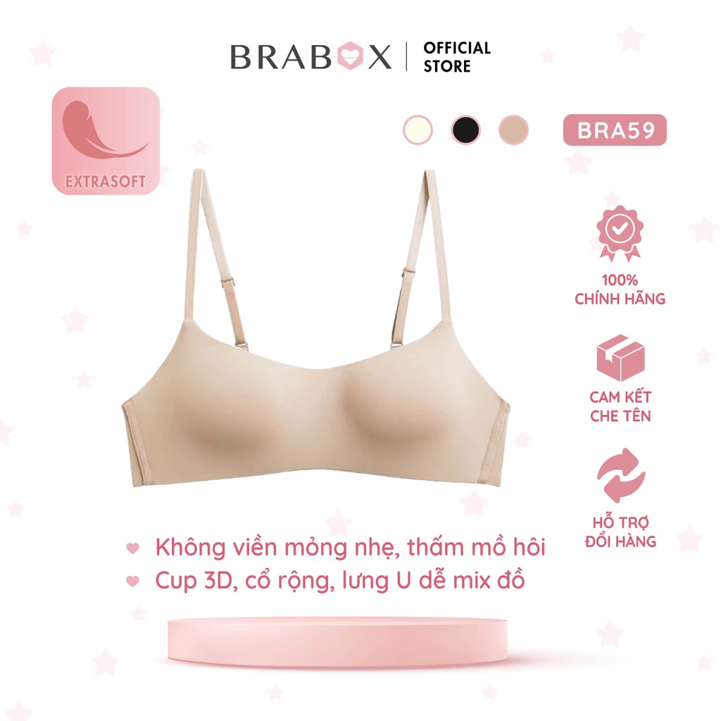 Áo Ngực Nữ Không Viền Cotton Mỏng Nhẹ Dòng Extrasoft [Có Size] Bra59