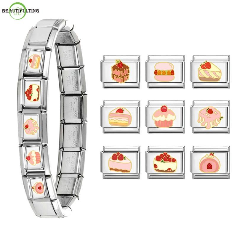 Vòng Tay Quyến Rũ Ý Fit 9mm  Ý Quyến Rũ Liên Kết Phù Hợp Với 9 Mm Thép Không Gỉ Vòng Tay Làm Đồ Tran