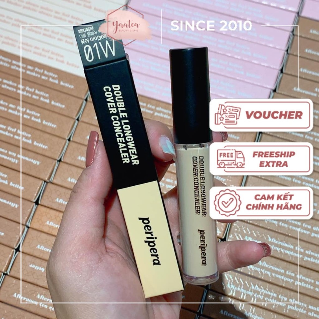 [NEW] CHE KHUYẾT ĐIỂM PERIPERA DOUBLE LONGWEAR COVER CONCEALER