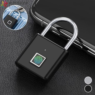 Khóa mật khẩu vân tay MIOSHOP, Ổ khóa vân tay thông minh di động chống trộm, Ổ khóa vân tay chống nước sạc USB sáng tạo
