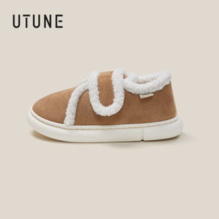 UTUNE Giày Cotton Cho Nữ Berber Lông Cừu Có Thể Điều Chỉnh Chống Trơn Trượt Mùa Đông Sang Trọng Lót Cao Su Đế Giày