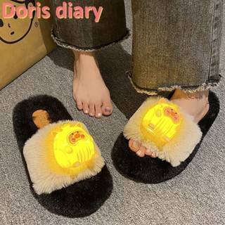  【Doris diary Dép xỏ ngón lông dễ thương dành cho nữ đế dày và dép thông thường thoải mái 