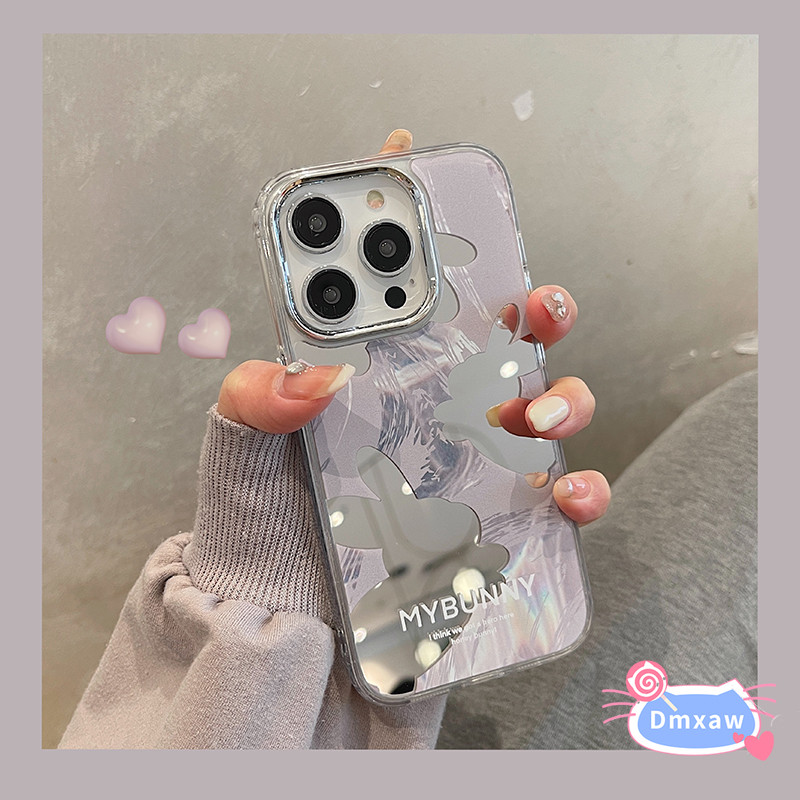 Ốp Lưng Thỏ Gương Tím Cho Samsung Galaxy S25 Edge F06 M06 M33 M30S M21 M31 M21S A06 A42 5G Note 10 L