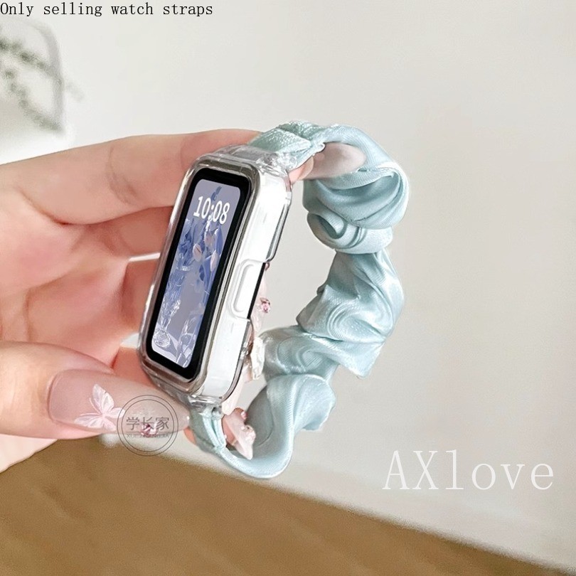 Dây Đeo Nylon Cho Huawei Honor Band 9 Phụ Kiện Có Thể Điều Chỉnh Dây Đeo Tay Đàn Hồi Voan Băng Lụa V