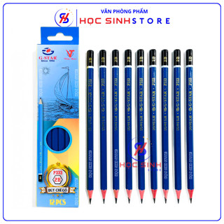 Hộp 12 Cây Bút Chì Gỗ G-Star P333 (2B-3B-4B-5B-6B) Chì Tốt, Chuốt Không Gãy Vụn - Màu Chì Đậm, Đều -  Học Sinh Store
