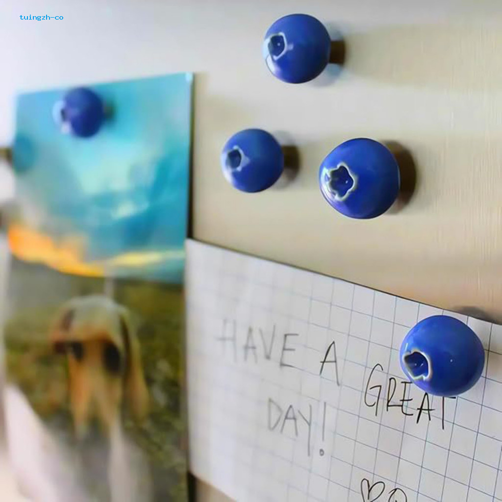 Tuingzh Nam châm việt quất nhỏ Nam châm tủ lạnh việt quất 3d Nam châm tủ lạnh việt quất Bộ nam châm 