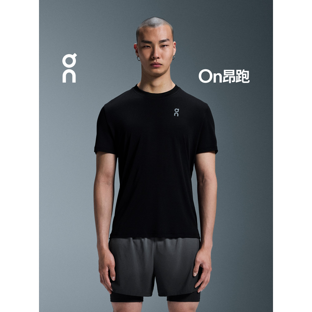 On Running Pace Nam Hiệu suất cao Thân thiện với môi trường Nhẹ thoáng khí Chạy bộ 100% Áo thun Cott