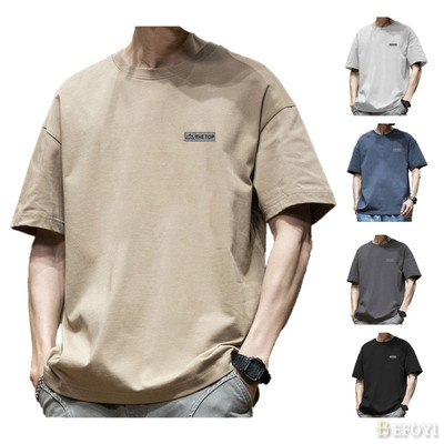 Áo Thun Nam Dáng Rộng từ Cotton Nguyên Chất, Phong Cách Hồng Kông - Mã WL066