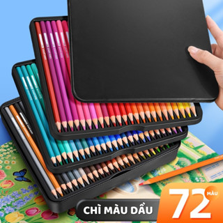  Hộp Chì Màu Dầu 72 Màu - Chì Vẽ Nhiều Lựa Chọn Màu Sắc Chống Gãy Lõi Dễ Dàng Pha Trộn 