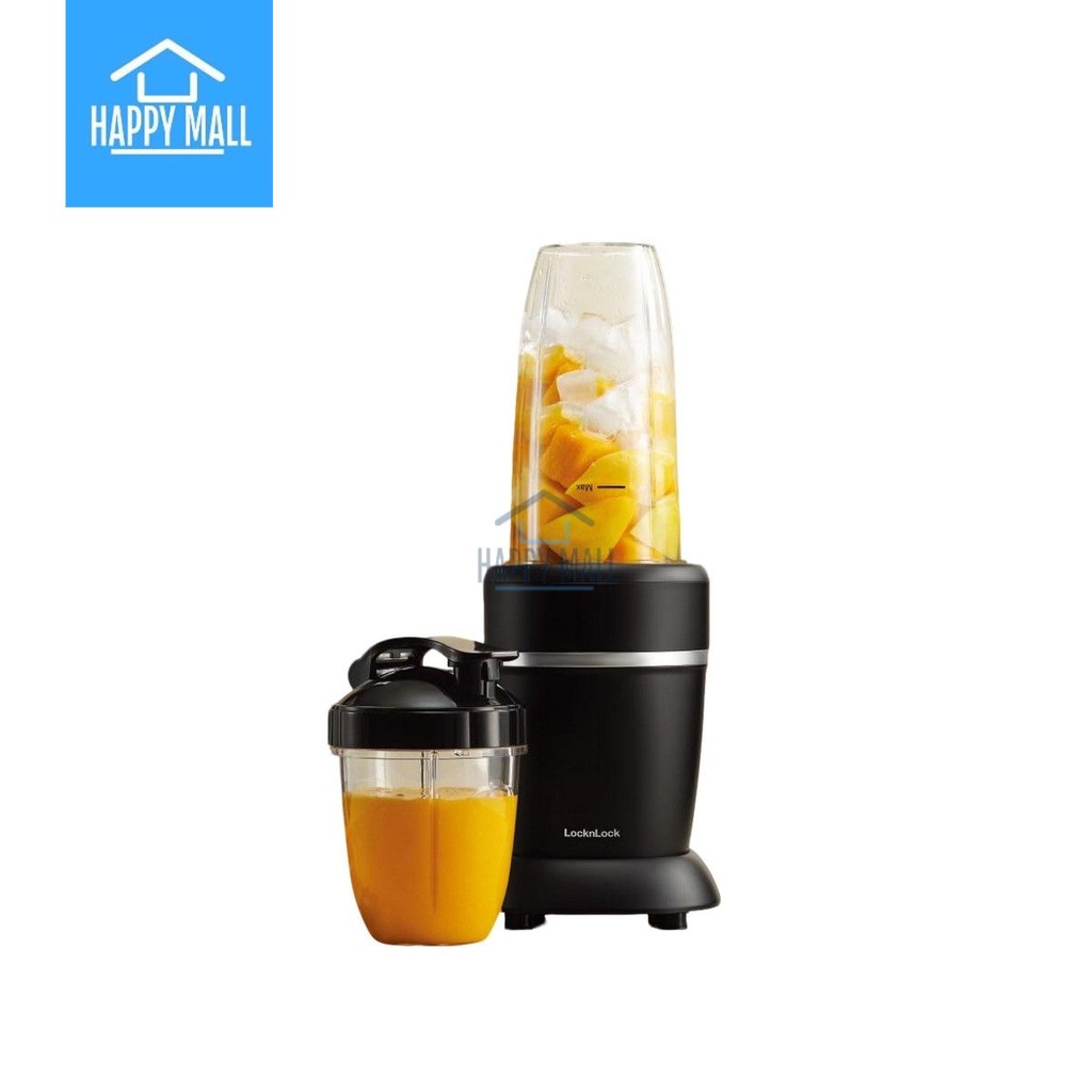 Máy Xay Sinh Tố LocknLock Duo Turbo Blender EJM452BLK 2 Bình Tiện Lợi (950ml & 500ml) dễ thao tác Ha