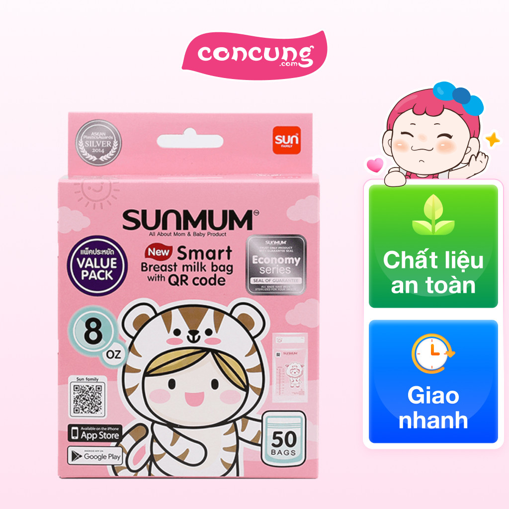 Túi trữ sữa Sunmum 250ml (50túi/hộp)