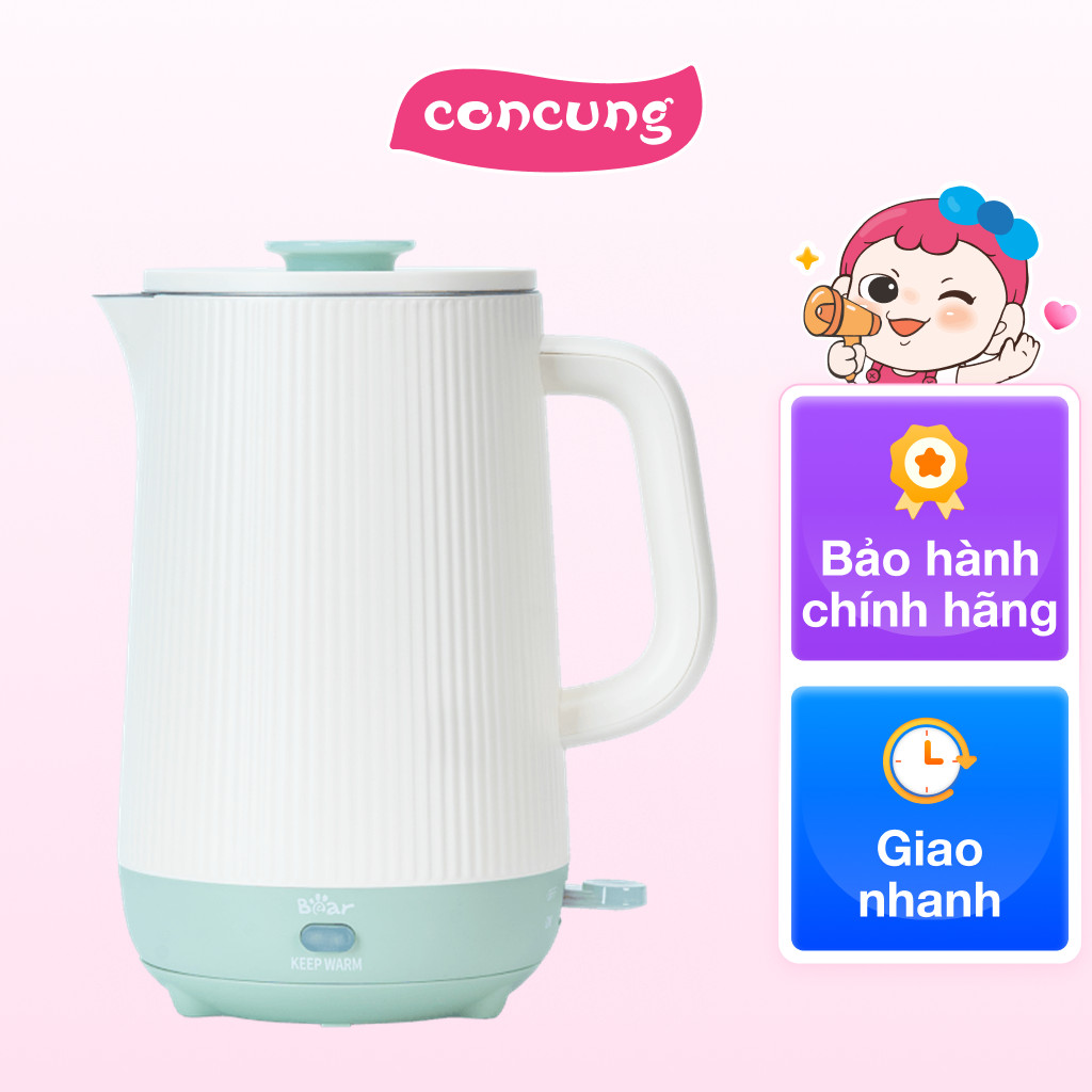 Bình đun nước siêu tốc và giữ nhiệt Bear (1.6L,ZDH-P16V7)