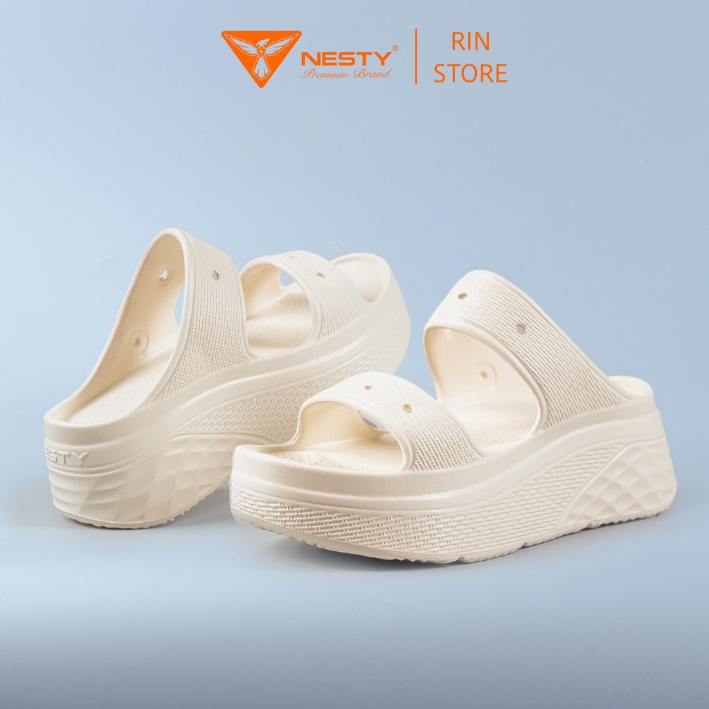   Tặng Sticker  Dép Sandal Nesty Đúc Nguyên Khối Đế Độn 6 Phân Chất Eva Không Mùi NE19 