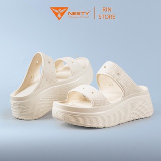   Tặng Sticker  Dép Sandal Nesty Đúc Nguyên Khối Đế Độn 6 Phân Chất Eva Không Mùi NE19 