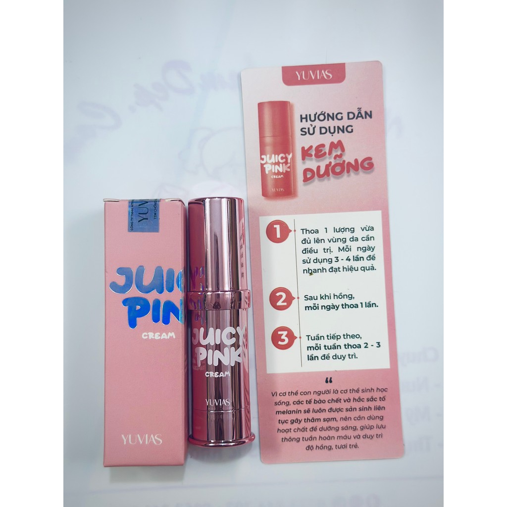 Mới - Tinh Chất JUICY PINK YUVIAS Hỗ Trợ Làm Hồng Chính Hãng 7gr