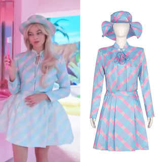 Phim Mới Barbie Xanh Phù Hợp Với Đầm Trang Phục Hóa Trang Barbie Váy Ngắn Halloween Hiển Thị Trang Phục