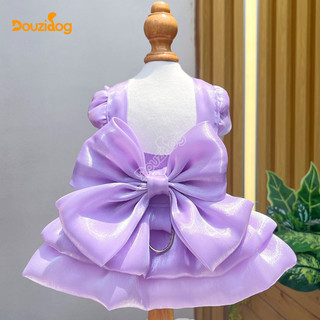 Mùa Xuân Hè Teddy Bichon Fadou Thú Cưng Váy Cưới Mèo Có Thể Treo Lực Kéo Đầm
