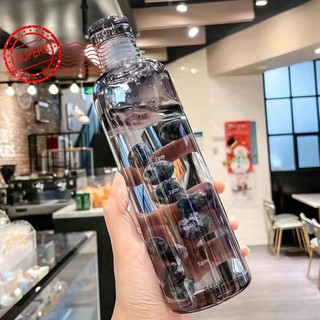 Bình Nước Thủy Tinh 500ml Dung Tích Lớn Có Bút Đánh Dấu Thời Gian Cho Nước Uống Sữa Trong Suốt V5y8