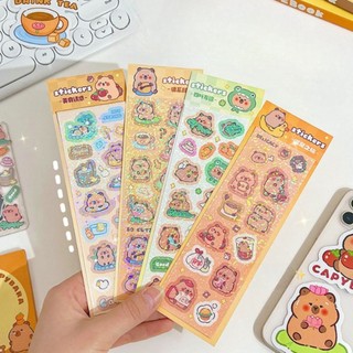 Sticher, nhãn dán, nhiều mẫu, hoạt tiết capybara dễ thương, cute. phù hộp với mọi độ tuổi-the sally shop
