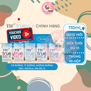 SỮA TH TRUEMILK CÁC LOẠI THÙNG 48 HỘP 110ML.