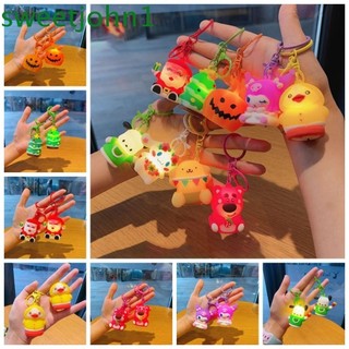 Sweetjohn Móc chìa khóa búp bê hoạt hình, Mặt dây chuyền ba lô Kuromi bóng phát sáng, Đèn ngủ treo trang trí Pacha Phụ kiện móc khóa ô tô sáng tạo dành cho sinh viên