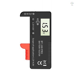 Màn hình kỹ thuật số Máy kiểm tra pin đa năng Đèn báo dung lượng pin di động Thiết thực Kiểm tra mức pin Đồng hồ đo điện áp Máy dò giám sát số lượng điện cho 9V 1.2V-4.8V Batte