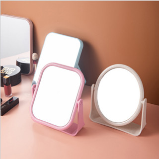  Gương trang điểm để bàn lúa mạch 2 mặt gương xoay 360 độ -  