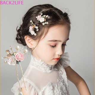 Back2life Kẹp Tóc Cưới Mũ Phong Cách Cổ Xưa Lá Hanfu Mũ Đội Đầu Bé Gái Kẹp Tóc