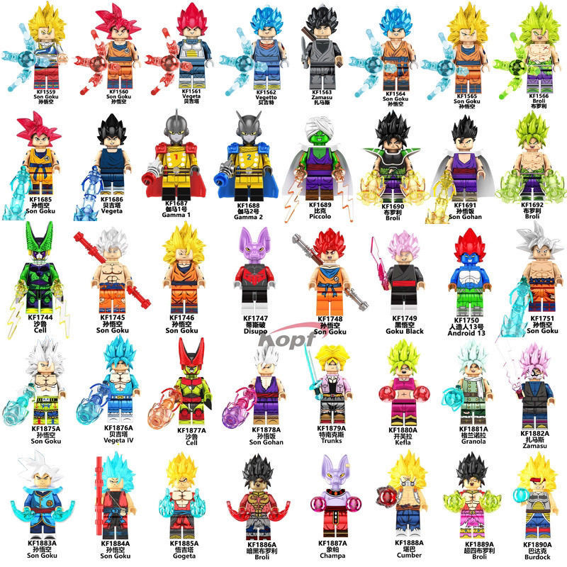 Dragon Ball Son Goku Vegeta Broly Lắp Ráp Đồ Chơi Giáo Dục Gian Hàng Khối Xây Dựng Trong Nước Minifigures Tương Thích Lego