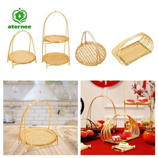 Aternee Giỏ Trái Cây Dệt Khay Phục Vụ Trang Trí Bảo Quản Thực Phẩm Cho Nhà Bếp Dã Ngoại