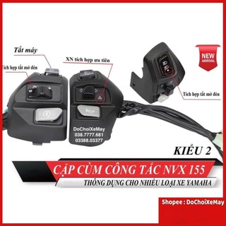 Cùm công tắc NVX 2 bên Full chức năng Passing Hazzard ưu tiên gắn Exciter 135, Sirius Jupiter Nouvo . DoChoiXeMay