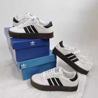Giày thể thao Adidas Samba siêu phong cách đế cao trắng 3 sọc đen Full size nam nữ
