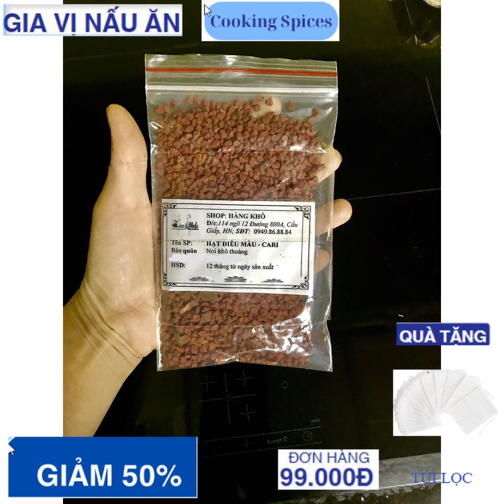 Hạt điều màu (hạt cà ri) 100gr - Hàng chuẩn