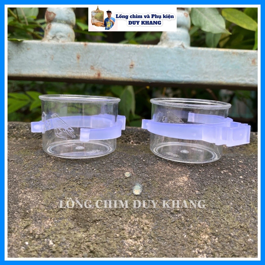 Cóng ăn cho chim, cóng nhựa tai trắng dành cho mọi loại lồng (1chiếc) - Phụ kiện lồng chim CHÍNH NGHĨA