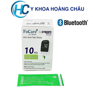 Que thử Axit Uric (gút) dành cho Máy đo đường huyết, gút, mỡ máu Facare 5 trong 1 FC-M168 (TD-4216) - Hộp 10 que