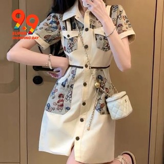 Đầm nữ phong cách Hồng Kông thời trang hè retro 2022
