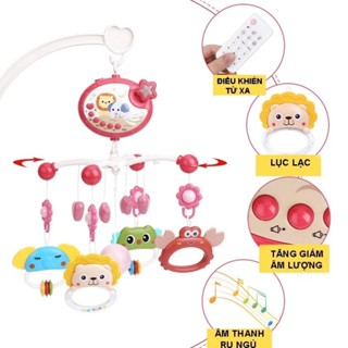   LOẠI 1 TREO NÔI CÓ REMOTE ĐIỀU KHIỂN KÈM PIN  Đồ chơi treo nôi kích thích thị giác cho bé sơ sinh - Đồ chơi phát nhạc 