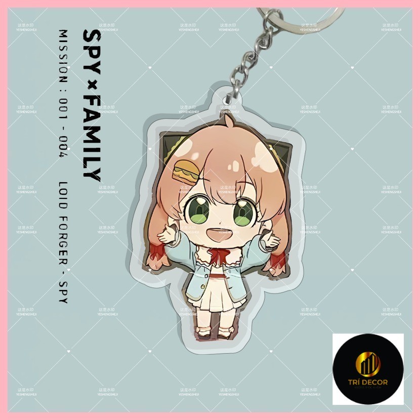 Móc Khóa SPY x GIA ĐÌNH Chạng vạng Anya Forge Yor Forge Bond Forge SPY Nhà Chơi Arnia Ba Ngoại Vi An