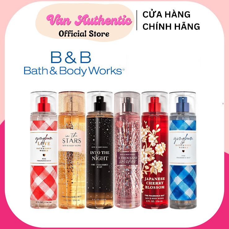 (Đủ mùi) BEST SELLER 236ml xịt thơm toàn thân body mist Bath & Body Works