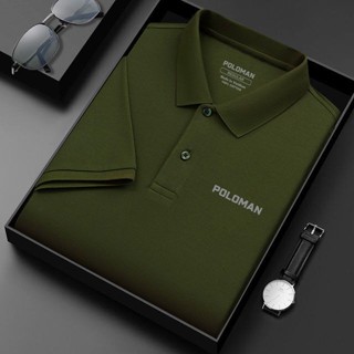   POLOMAN  BST Áo Polo Nam Form Slimfit Vải Thun Cá Sấu Co Giãn 4 Chiều Thoáng Mát Không Xù Lông 