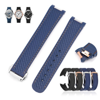Dây đeo đồng hồ cao su TPU cong 20mm cho Omega Seamaster 300 AQUA TERRA AT150 8900 Dây đeo đồng hồ silicon chống thấm nước mềm dành cho nam nữ Vòng đeo tay thể thao