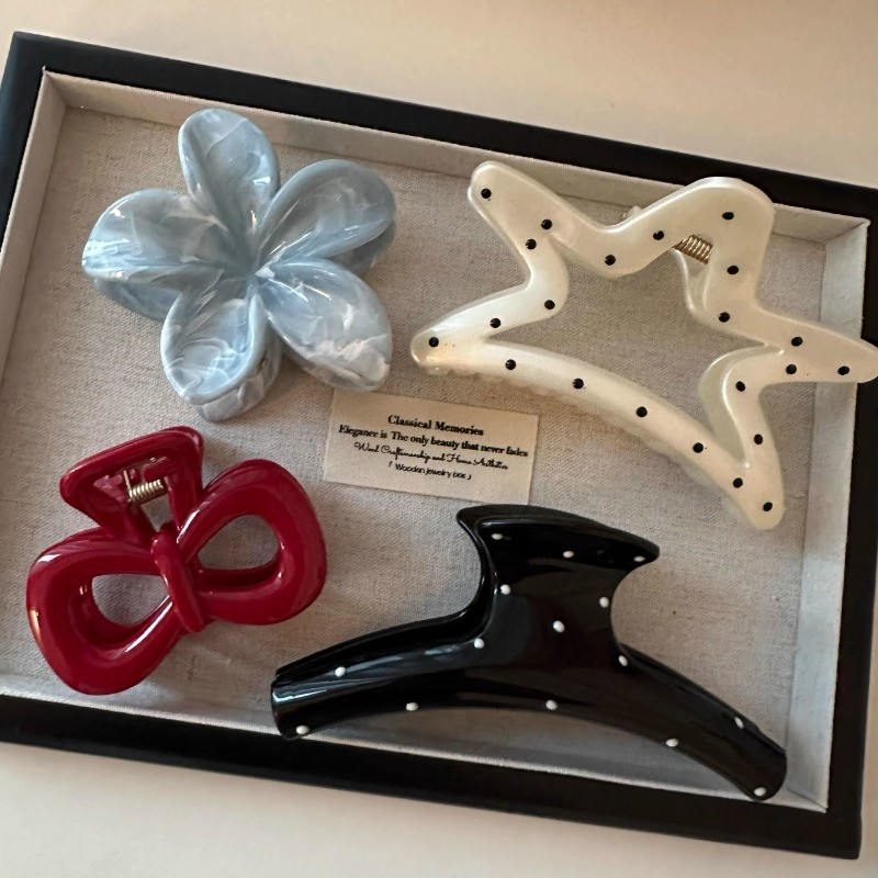 Cổ Điển Gradient Plumeria Hoa Kẹp Tóc Kẹp Kẹp Barrettes Phụ Kiện