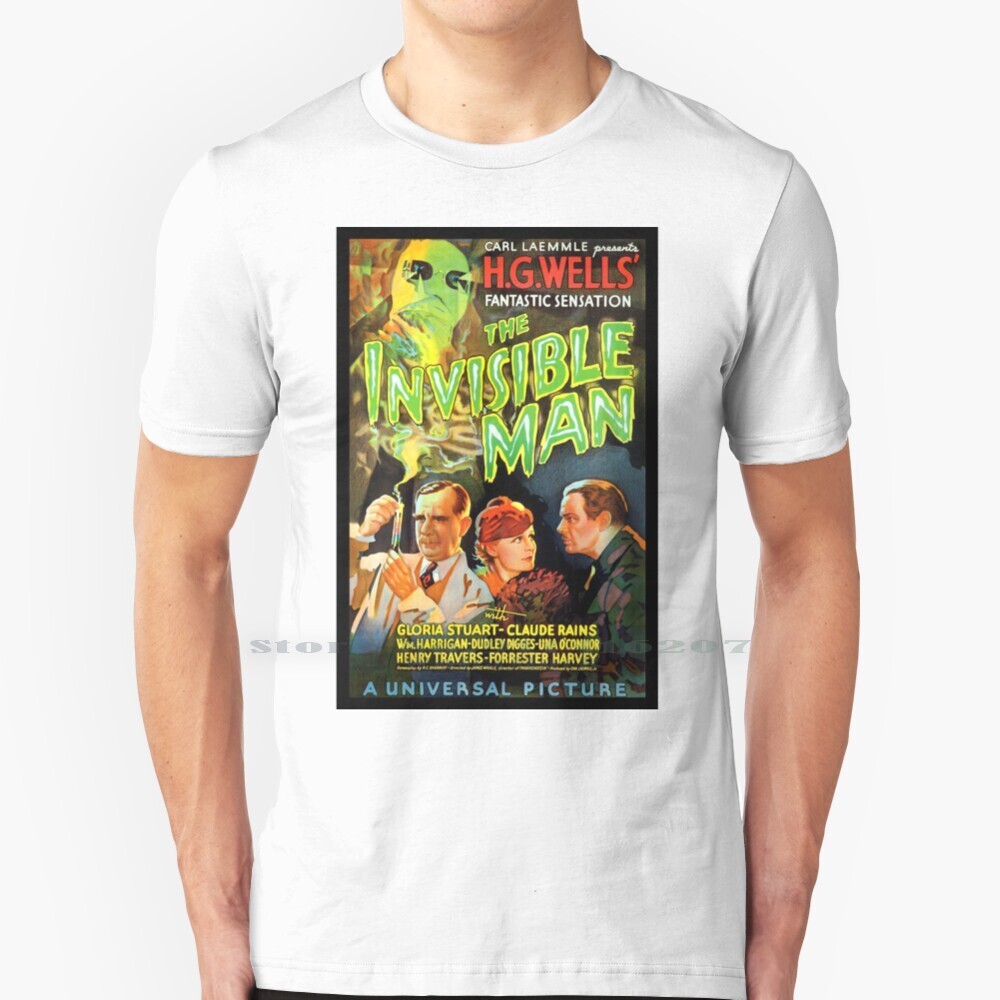 Người Vô Hình Áo 100% Cotton Nguyên Chất Phim Phim Phim Cũ Retro Phim Retro Vintage 1950 1960 1970 1