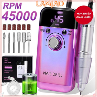Nail Magic V6 45000RPM Máy tẩy sơn  có thể sạc lại Máy làm móng tay Dụng cụ đánh bóng móng chân mài móng
