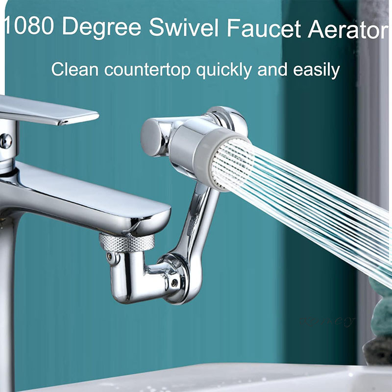 🔮COD🔮Đầu nối vòi nước thông minh xoay 1080 độ -Vòi nước lắp chậu rửa bát chén inox cao cấp với 2 chế độ nước